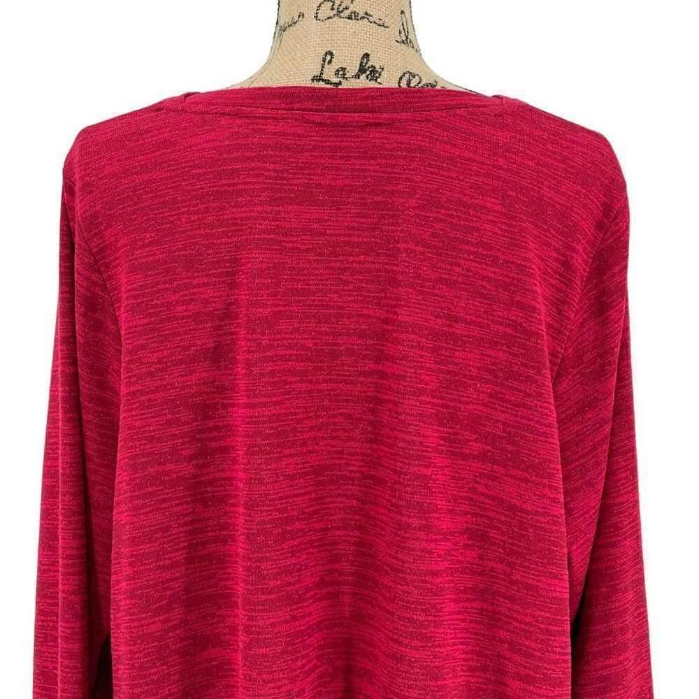 Juicy Couture Long Sleeve Front Cut Out Performance Athletic Top Sporty Women 1X - Picture 6 of 8